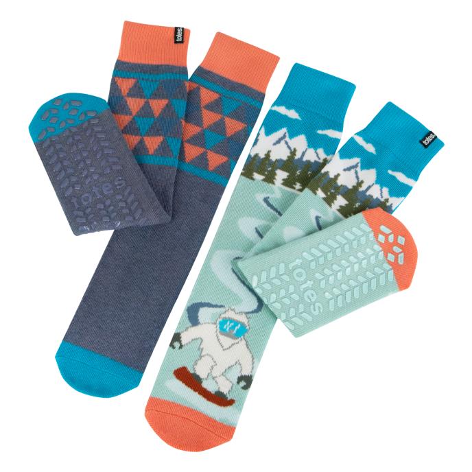 totes toasties® Mens Original Slipper Socks (Twin Pack) Yeti